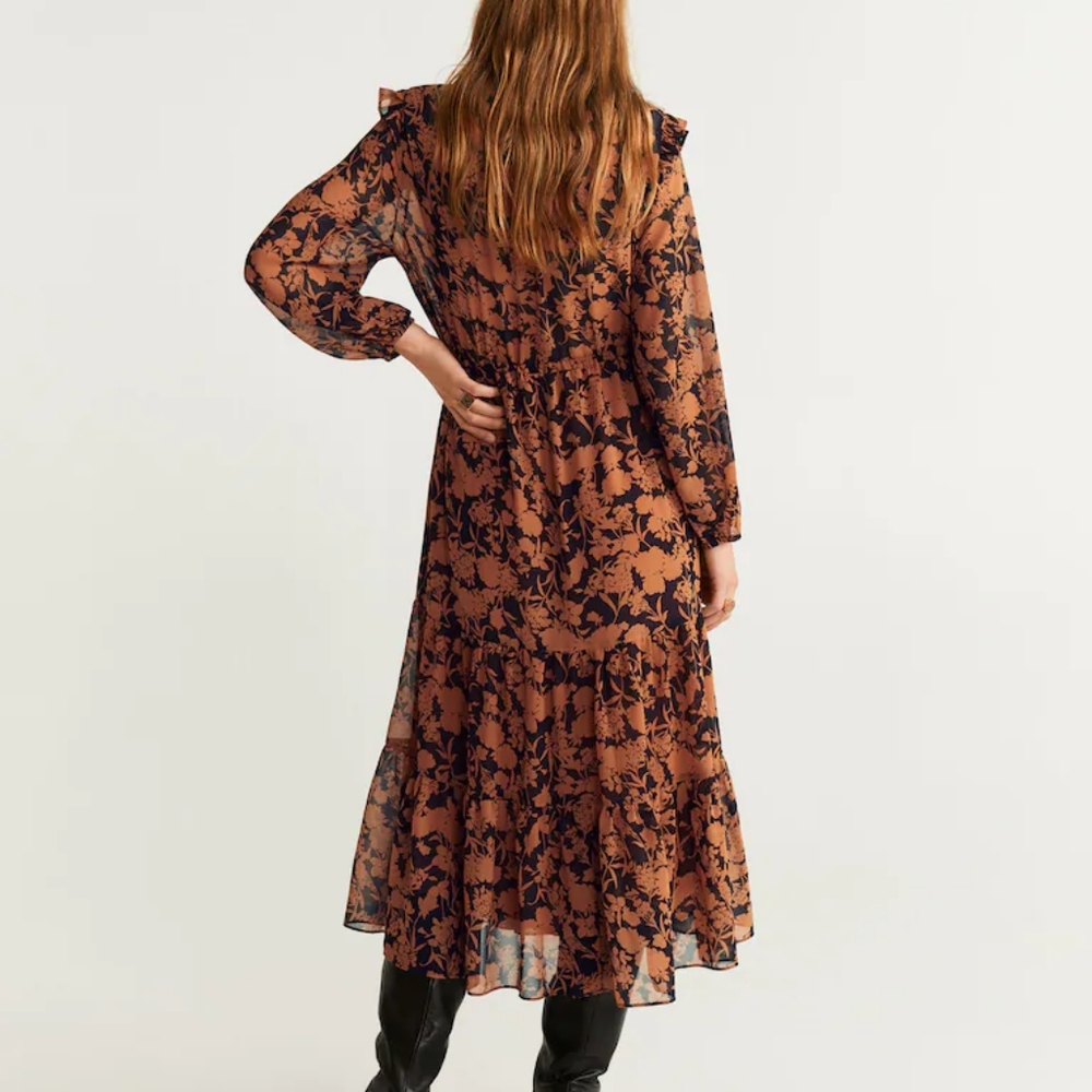 MANGO Beautiful chiffon maxi dress - Picture 8 of 9